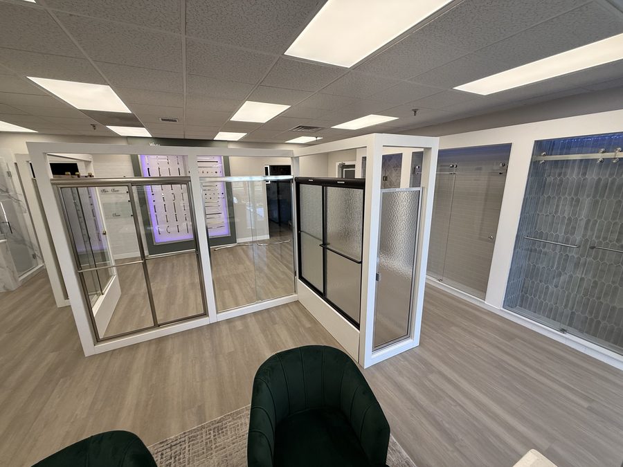 Commercial glass installation