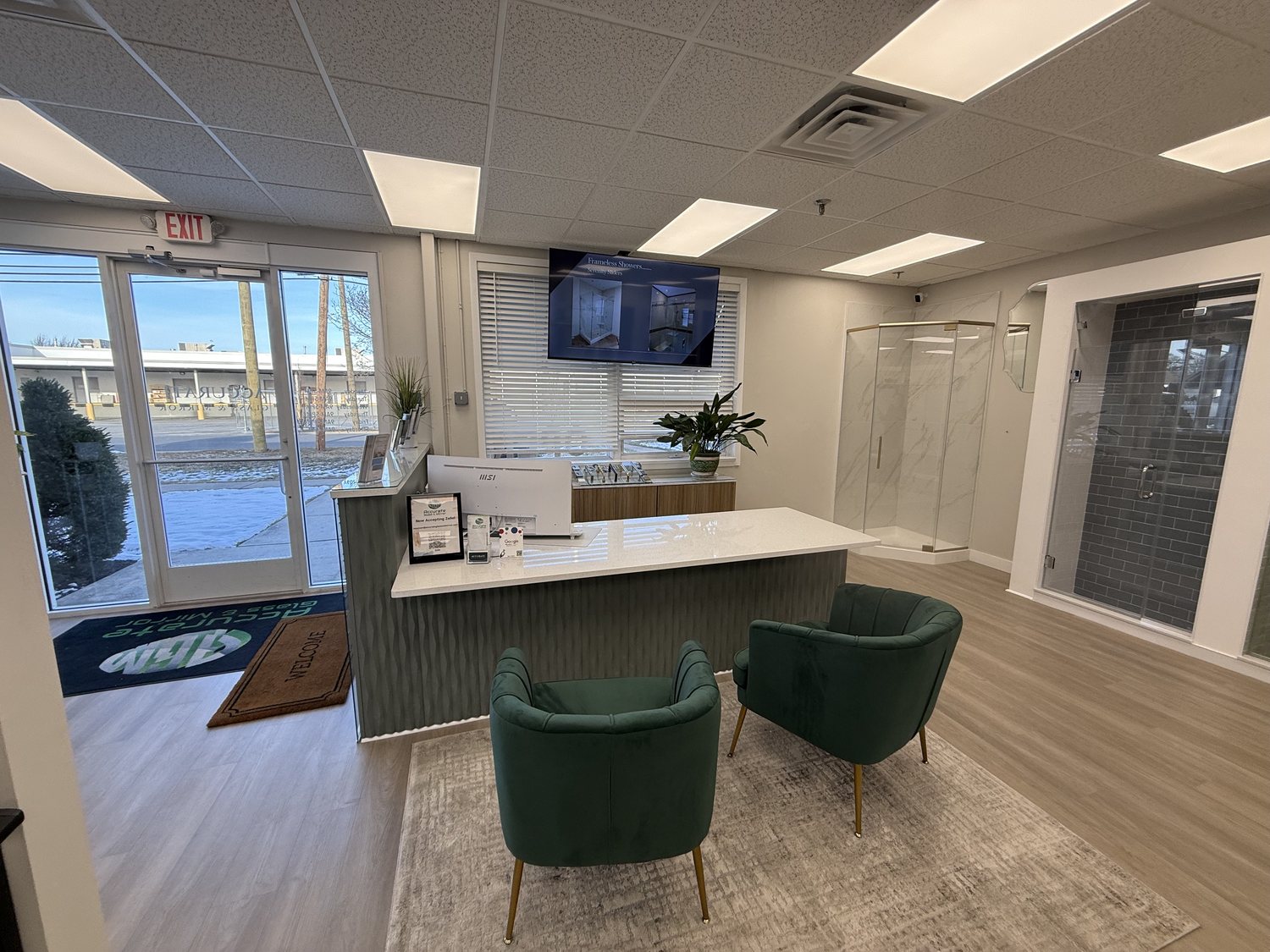 Accurate Glass & Mirror showroom reception and consultation area