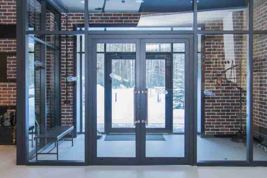 Commercial glass storefront